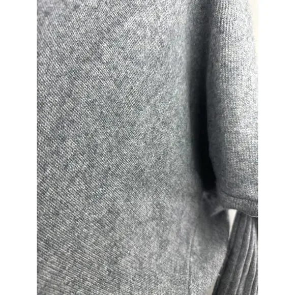 Nordstrom Collection 100% Cashmere Gray Cowl Neck Poncho Sweater Oversized XS/S - Picture 12 of 14
